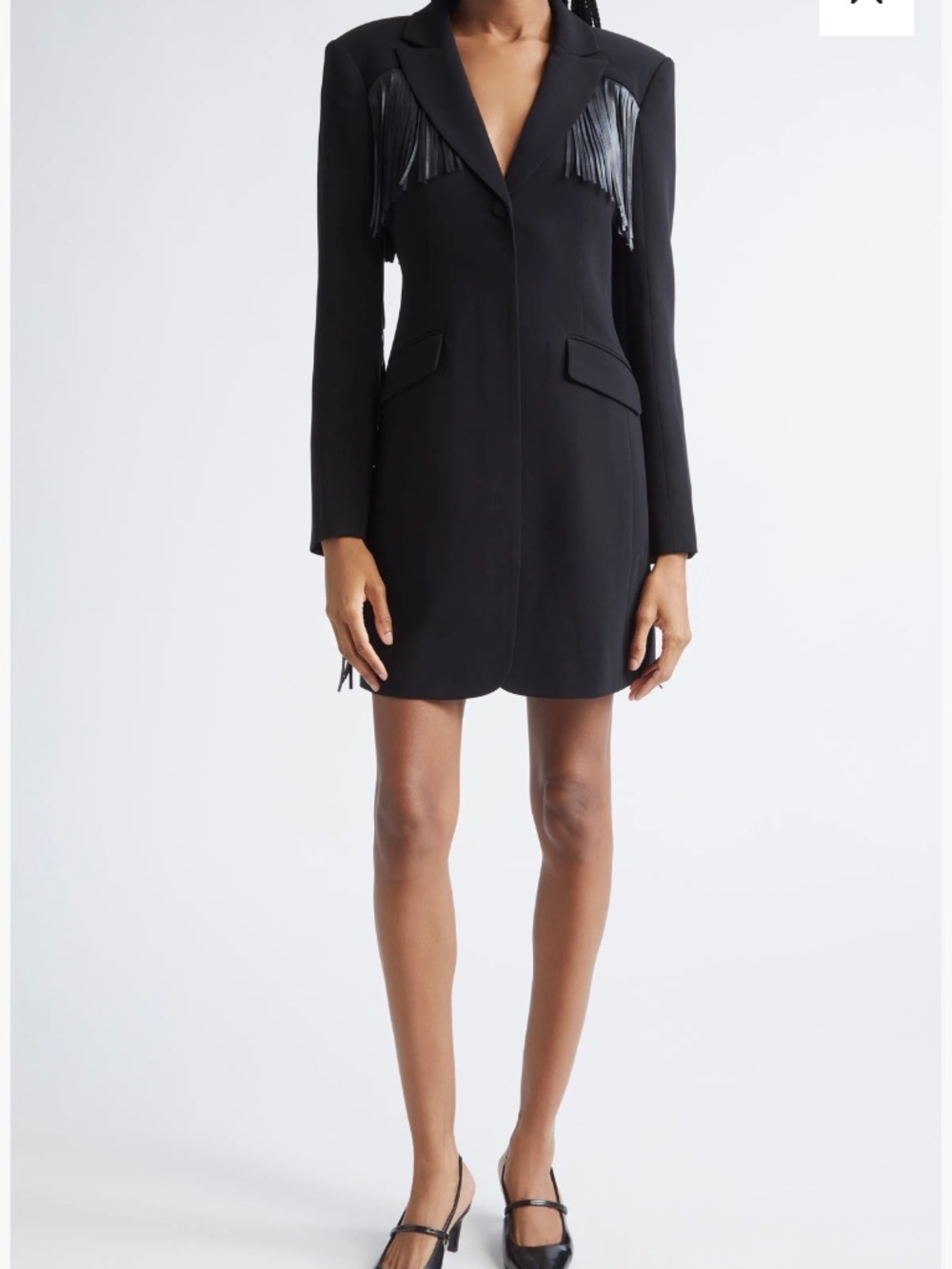 NWOT Cinq à Sept Joelette Fringe Trim Dress Black Size 4